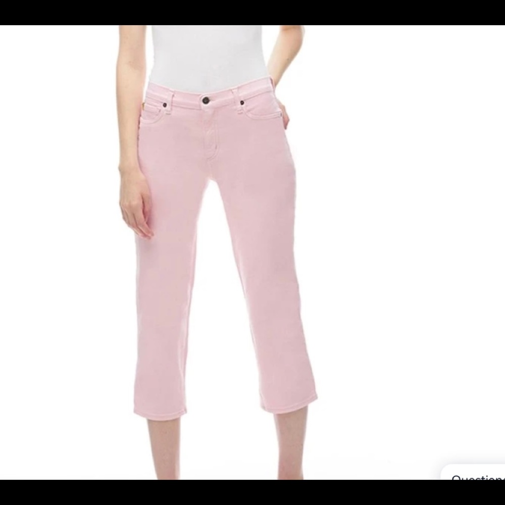 Yoga Jeans Chloe Crop Straight Leg Pink